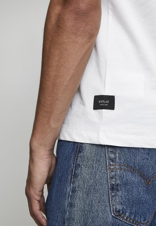 Replay - Basic Jersey Crew Neck T-shirt - White