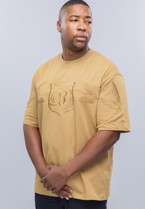 Bogart Man - Bogart laurel crest oversized tee - camel