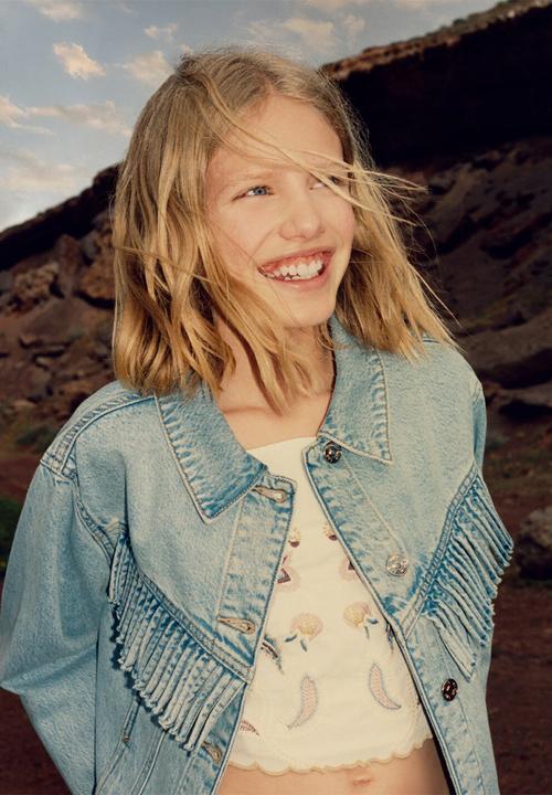 MANGO - Jacket Rodeo - Open Blue