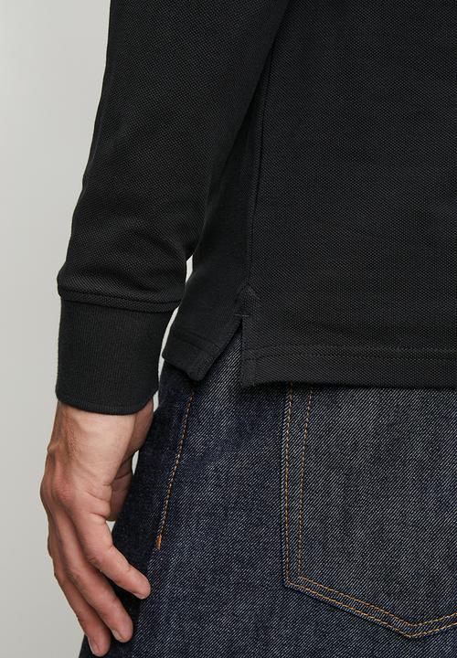 POLO - Long Sleeve Carter Essential Pique Golfer - Black