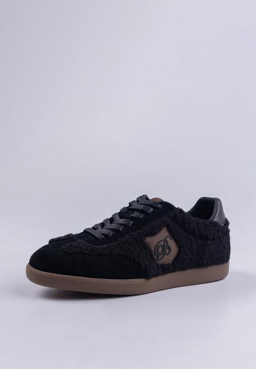 Bogart Man - Bogart sherpa monogram sneakers - black