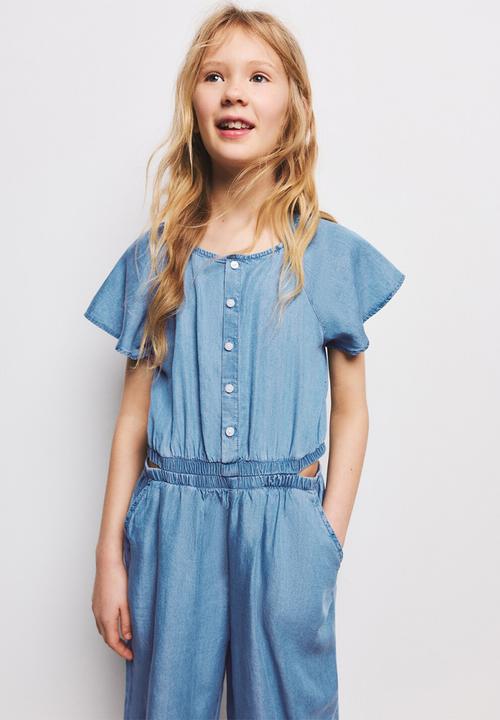MANGO - Jumpsuit Eva - Open Blue