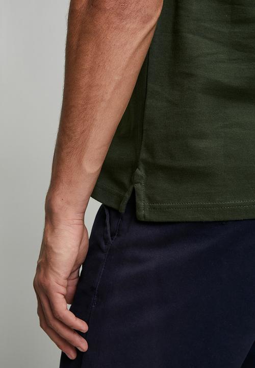 POLO - Jensen Badge Short Sleeve Golfer - Olive