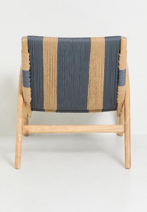 Homewood - Lulu Occasional Chair - Natural & Blue