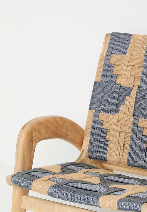 Homewood - Lulu Occasional Chair - Natural & Blue
