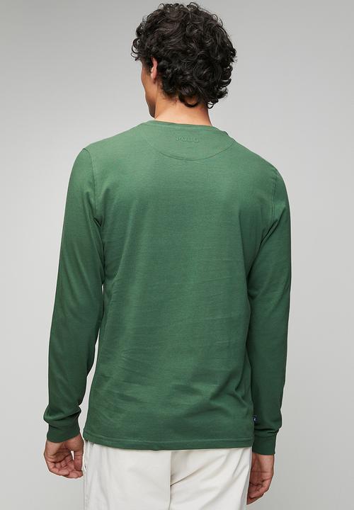 POLO - Paul Essential Badge Ls Tee - Green
