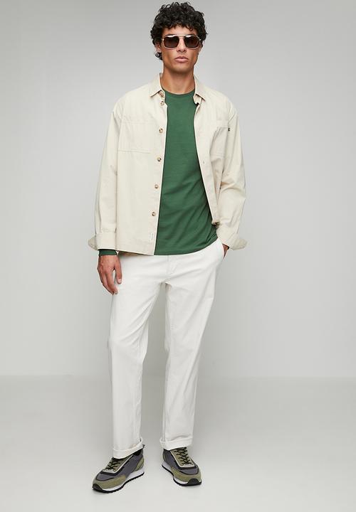 POLO - Paul Essential Badge Ls Tee - Green