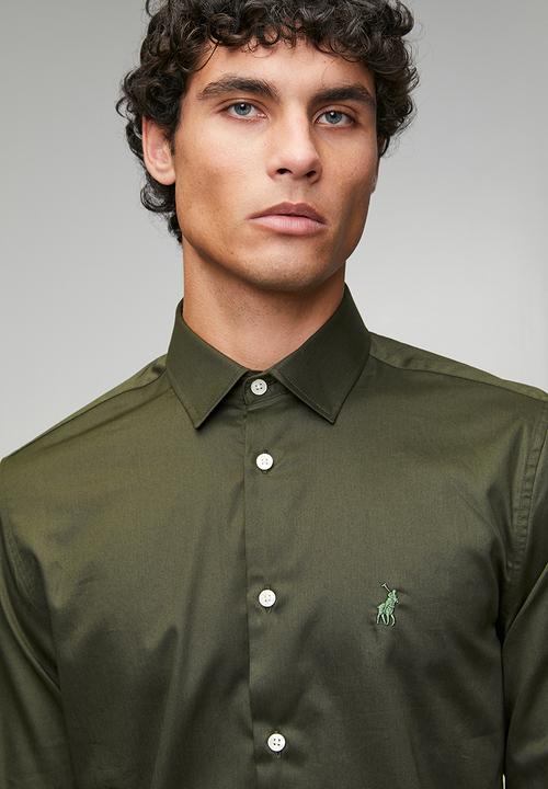 POLO - Greig  Essential Sateen Long Sleeve Shirt - Green