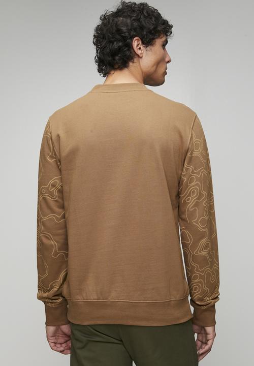 JEEP - Fleece Aop Crewneck  - Brown