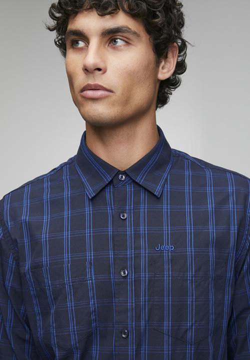 JEEP - Yarndye Check Shirt - Blue