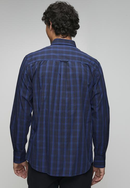 JEEP - Yarndye Check Shirt - Blue