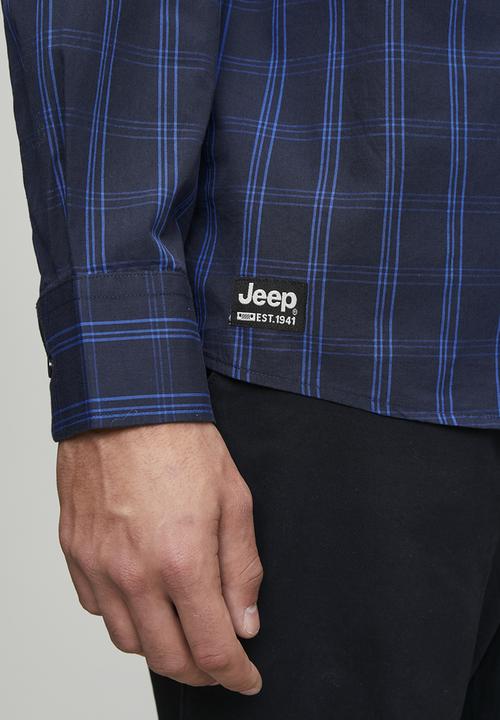 JEEP - Yarndye Check Shirt - Blue