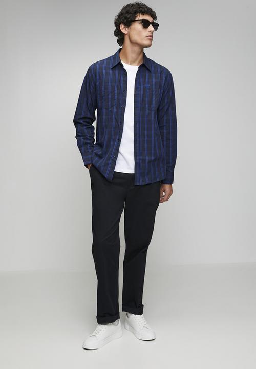 JEEP - Yarndye Check Shirt - Blue