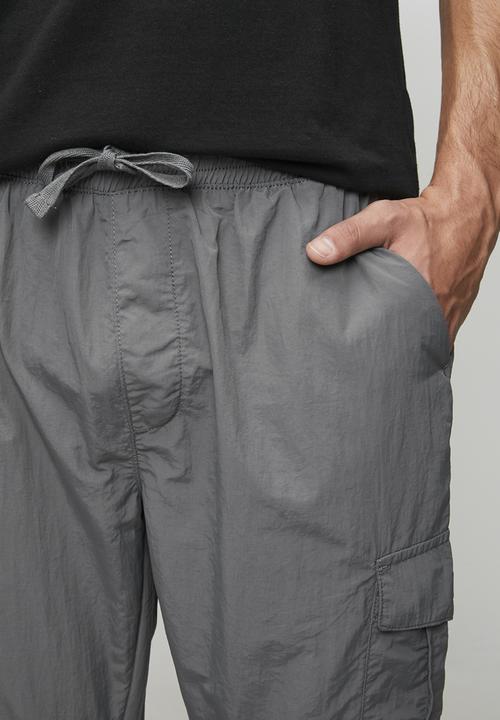Brave Soul - Taslan Cargo Cuff Pant - Mid Grey
