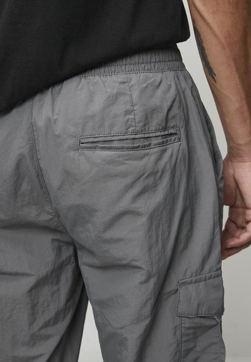 Brave Soul - Taslan Cargo Cuff Pant - Mid Grey