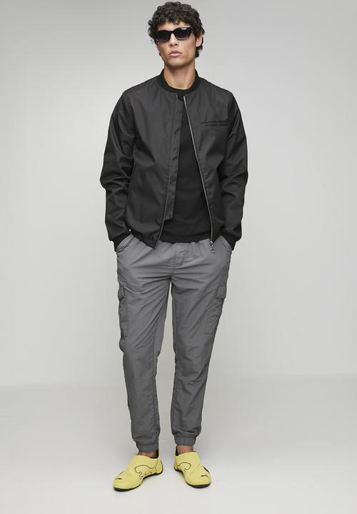 Brave Soul - Taslan Cargo Cuff Pant - Mid Grey