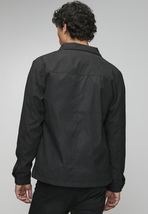 Brave Soul - Pocket Shacket Button Through - Black