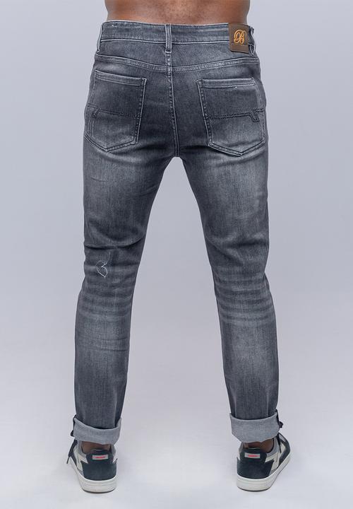 Bogart Man - Bogart enough said distressed denim - grey