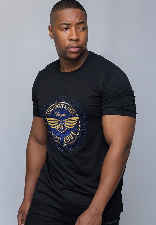 Bogart Man - Bogart 'enough said' est. 1991 emblem tee - black