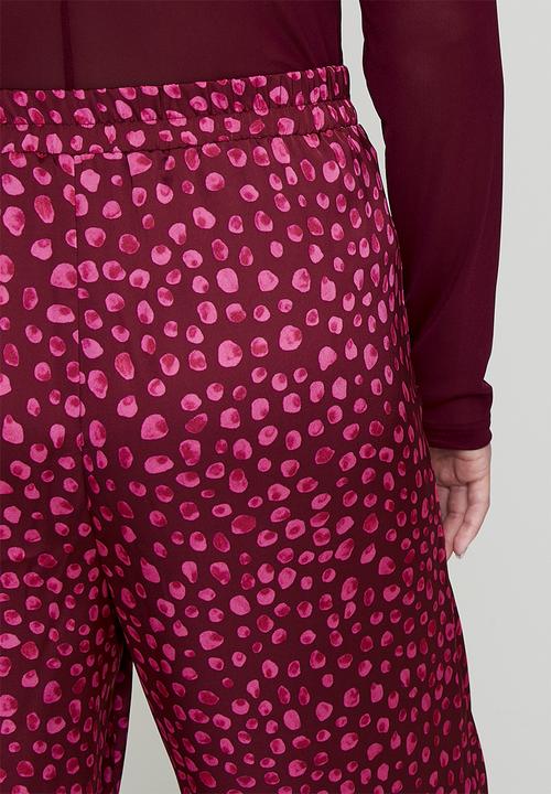Me&B - Plus Sizzle Pants with Feather Trim - Pink