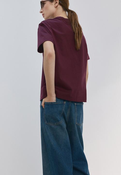MANGO - T-shirt jazmin - dark red