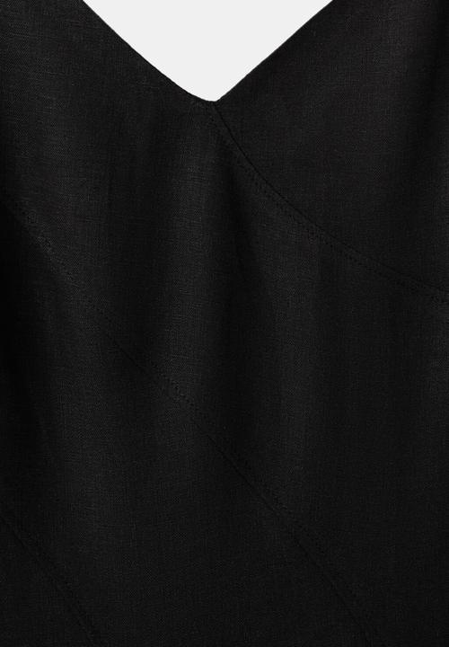 MANGO - Dress rayitu - black