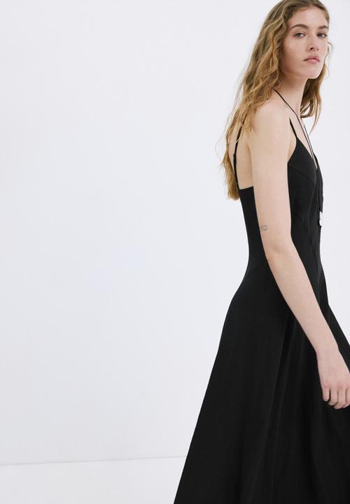MANGO - Dress rayitu - black