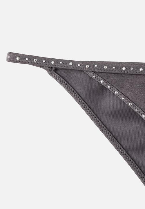 MANGO - Bikini pantie cosmo- grey