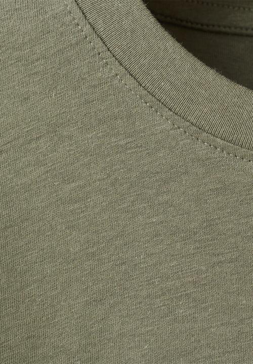 MANGO - T-Shirt Lino - Dark Green