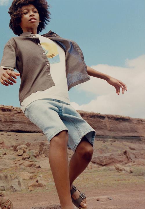 MANGO - Bermudas Baggy - Open Blue