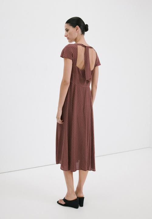 MANGO - Dress lila - dark brown