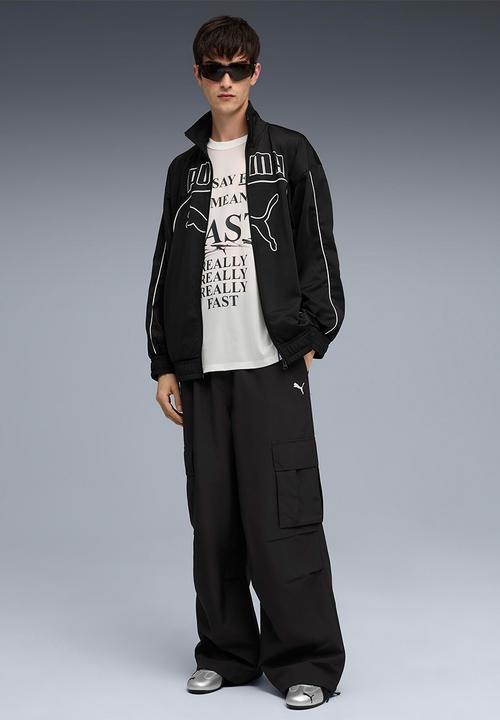 Future.puma.archive relaxed track jacket - black