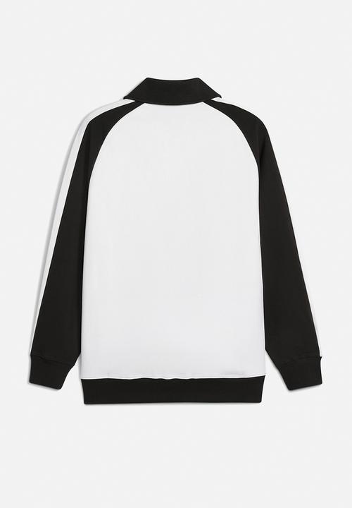 PUMA - T7 Relaxed Wing Collar Jacquard Track Ja - white & black