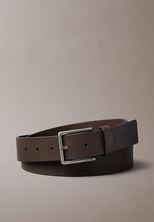 Calvin Klein - Warmth Buckle Smooth 35Mm - CK Dark Brown/Antique Silver