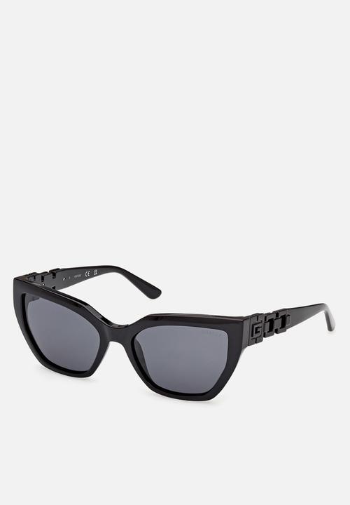 GUESS - Cat Eye Shape Sunglasses 55 mm - Shiny Black