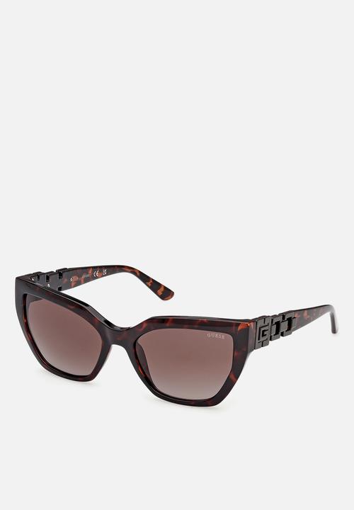 GUESS - Cat Eye Shape Sunglasses 55 mm - Dark Havana