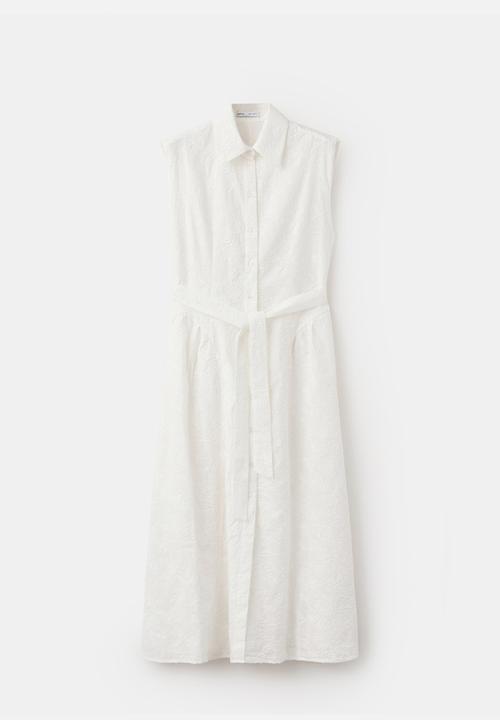 MANGO - Dress cata - ecru