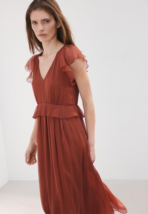 MANGO - Dress sofia - medium orange
