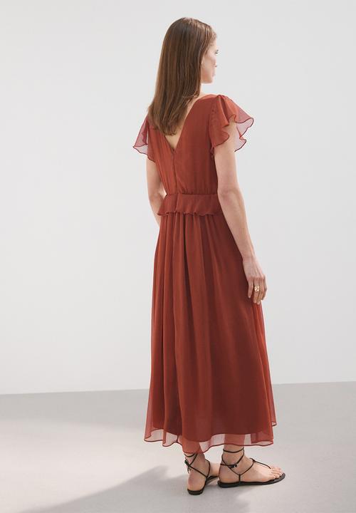 MANGO - Dress sofia - medium orange