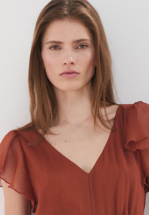 MANGO - Dress sofia - medium orange