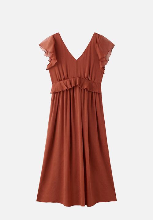 MANGO - Dress sofia - medium orange