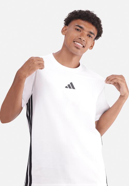 adidas Performance - 3-Stripe SJ Tee  - white/black