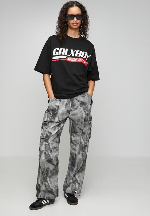 GALXBOY - DIRECT T-SHIRT  - BLACK