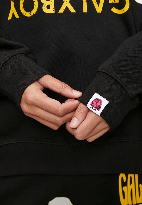 GALXBOY - VINTAGE CREW NECK SWEATER - BLACK