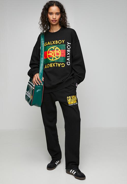 GALXBOY - VINTAGE CREW NECK SWEATER - BLACK