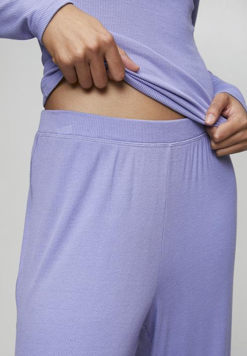 Cotton On - Sleep recovery lounge henley set - daydream blue