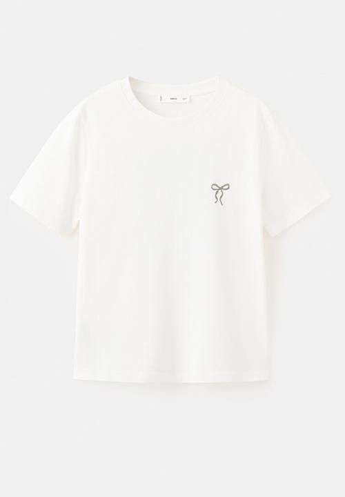 MANGO - T-shirt rin - white
