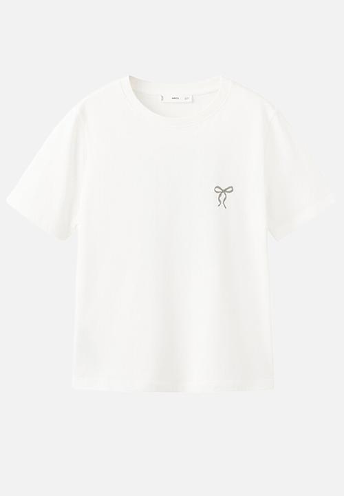 MANGO - T-shirt rin - white