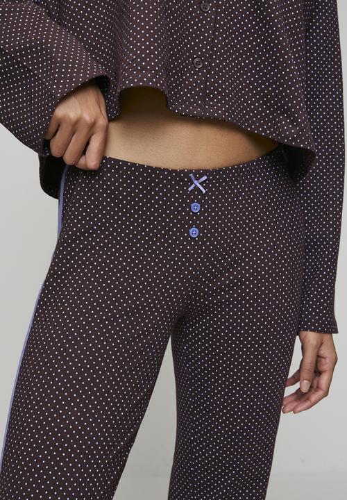 Cotton On - Dreamy soft flare pant set - chocolate plum