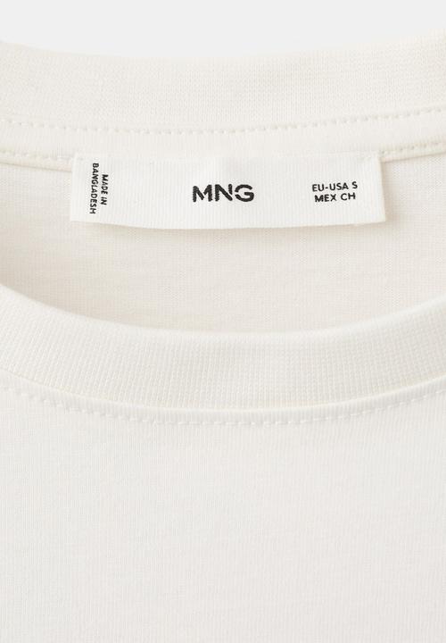 MANGO - T-shirt rin - natural